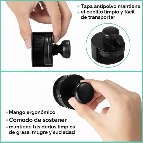 Vista 6 de Dreyoo - Paquete de 2 cepillos aplicadores de brillo de neumáticos de automóvil con cubierta de sello incluida