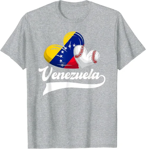 Vista 35 de Camiseta de béisbol venezolana con diseño de corazón y bandera de Venezuela, Negro
