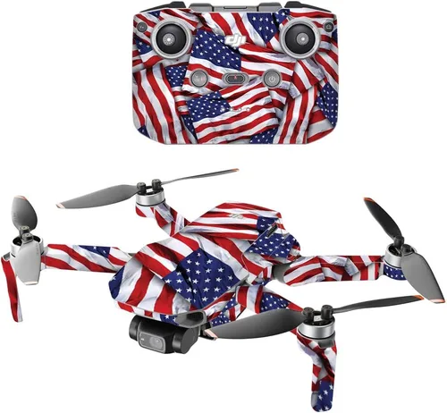 Vista 9 de MightySkins - Compatible con DJI Mini 2 Dron portátil – Estrella del ejército Funda protectora de vinilo duradera y única Fácil de aplicar