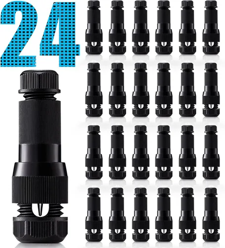 Vista 12 de SUNVIE Conectores de iluminación de paisaje, conector Fastlock de cable de bajo voltaje, conector de bajo voltaje impermeable de calibre 12-14