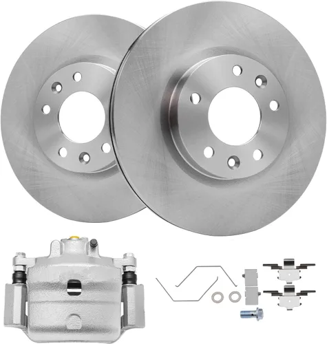 Vista 50 de Detroit Axle - Kit de freno delantero para Toyota RAV4 Prius V Lexus HS250h Scion xB Rotores de freno de disco de 10.83 pulgadas Pinza de freno