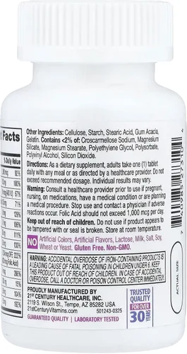 Vista 3 de 21st Century Vitaminas multivitamínicas prenatales, 60