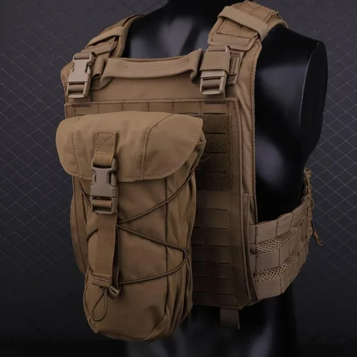 Vista 7 de Bolsa táctica Molle EDC Utilidad con cordón para revistas, bolsa universal compatible con Molle y cinturón