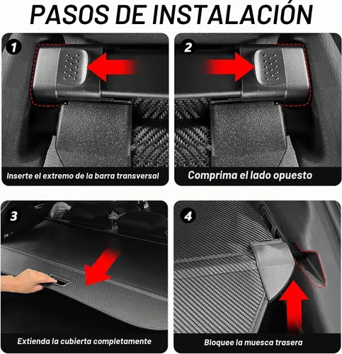 Vista 6 de Sze Cubierta de carga para Jeep Grand Cherokee 2022 2023 2024 2025 2026 (2 filas; WL) 4XE retráctil para maletero, cubierta de seguridad negra