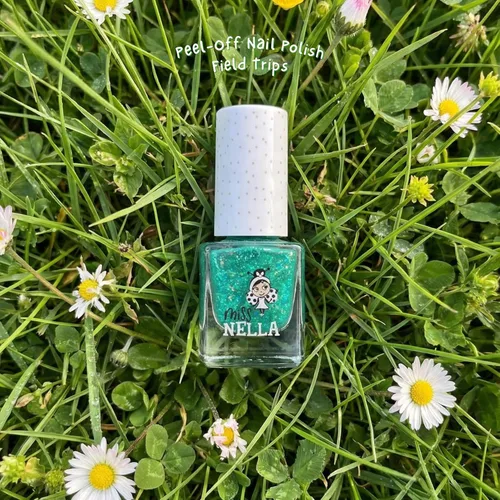 Vista 6 de MISS NELLA Brillo navideño: sin olor, base de agua y seguro para niños, paquete de 3 esmaltes de uñas verde (brillantina), rojo y dorado