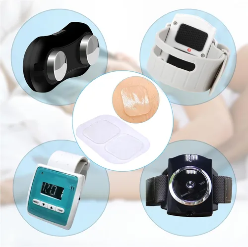 Vista 2 de Almohadillas conductoras de gel, 6 pares para reloj antironquidos y pulsera de parada de ronquidos