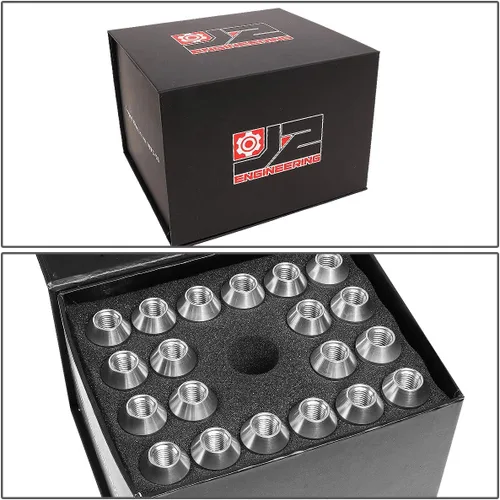 Vista 7 de J2 Engineering LN-T7-026-15-SL 7075 Aluminio M12 x 1.5 0.984 in OD / 2.756 in 20x Tuerca de llanta + 1 llave