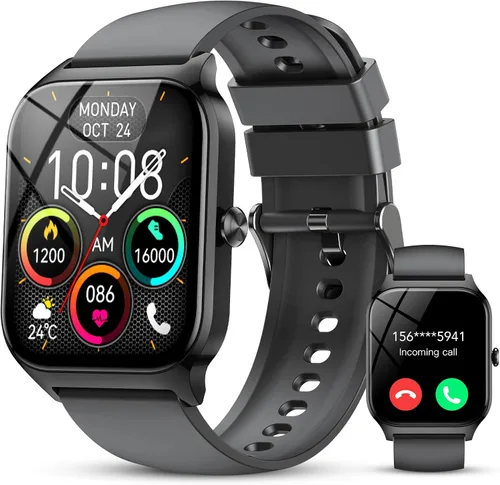 Vista 10 de Reloj inteligente para mujer, responder/hacer llamadas, voz AI, reloj inteligente HD de 1.85 pulgadas compatible con iPhone/Samsung/Android, más