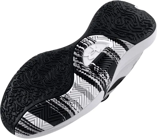 Vista 5 de Under Armour Lockdown 6 - Tenis de baloncesto unisex para adultos, Negro, marrón, blanco o gris