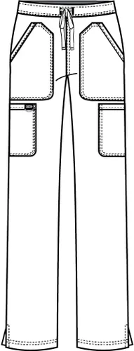 Vista 5 de Cherokee - Pantalones quirúrgicos elásticos y suaves Workwear Revolution WW120, con cordón ajustable, para mujer