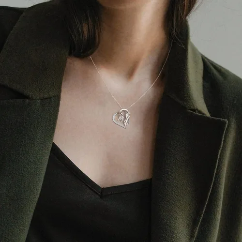 Vista 5 de Collares con inicial de corazón para mujer, collar con inicial infinita para regalos de adolescentes y niñas