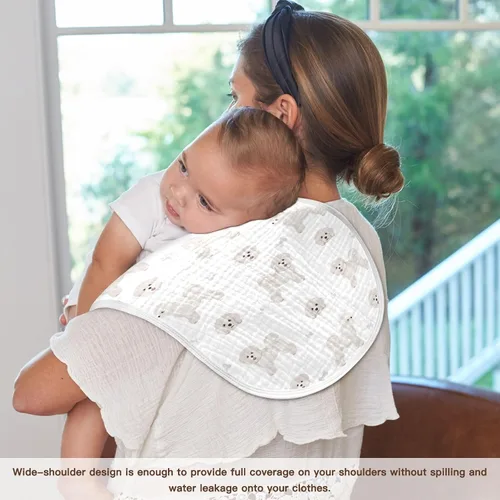 Vista 4 de vvfelixl Paños para eructos, Bichon Frise para bebé, niño, niña, bebé, trapos para eructos, 1 paquete