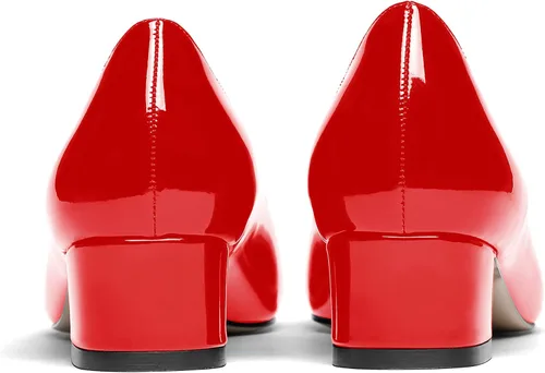 Vista 4 de WAYDERNS Zapatos de tacón bajo grueso con punta cuadrada para mujer, de 1.5 pulgadas