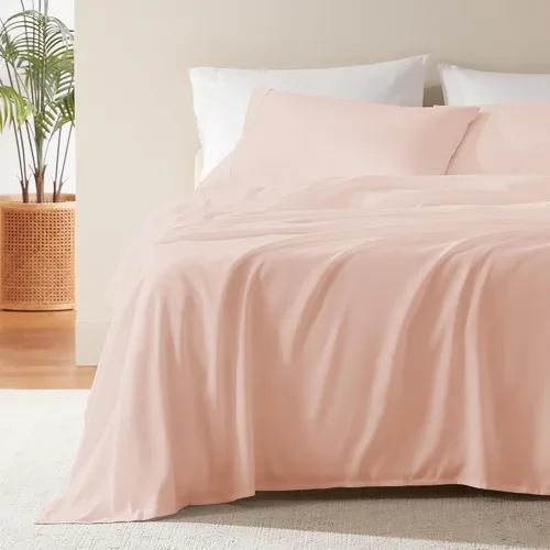 Vista 22 de Sleep Zone - Juego de sábanas suaves y frescas de 3 piezas para niños, sábana bajera, encimera y funda de almohada, no se arrugan ni decoloran, Rosa