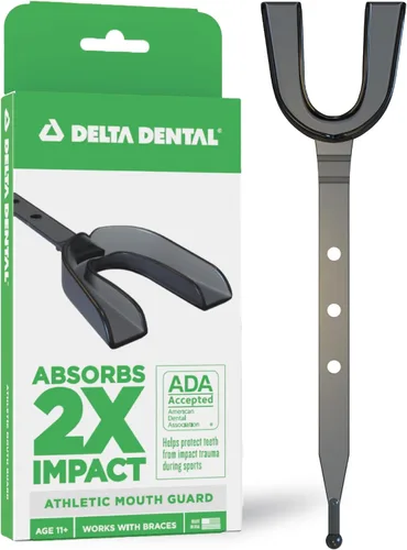Vista 10 de Delta Dental Protector bucal deportivo con correa, aceptado por la ADA, 2 veces la absorción de impactos, funciona con aparatos ortopédicos 2X