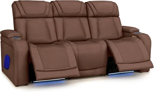 Vista 13 de Seatcraft Endeavour - Sofá de cine en casa, color negro, con mesa plegable