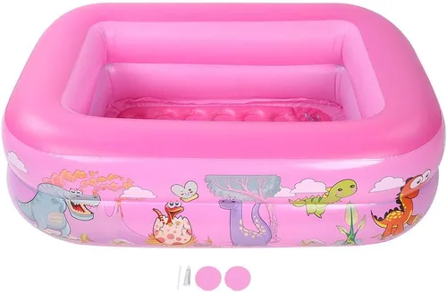 Vista 2 de Piscina familiar inflable con bomba de 47.2 x 35.4 x 14.2 in, piscinas para niños y adultos o toda la familia, más que otras piscinas inflables