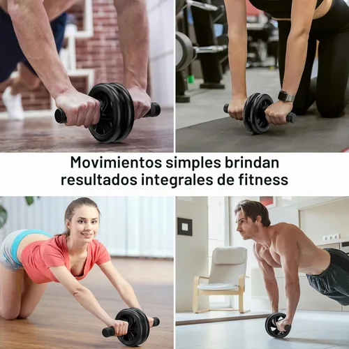 Vista 2 de Rueda Abdominal, Rodillo para Abdominales para Máquina de Ejercicio Abdominal, Equipo de Entrenamiento de Abdominales, Entrenador de Fortalecimiento