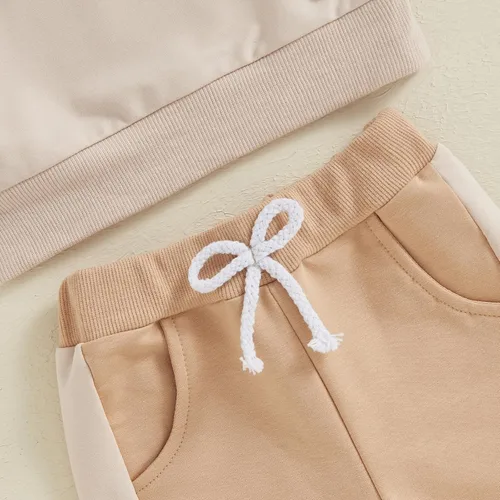 Vista 11 de Conjunto de sudadera de manga larga con cuello redondo y pantalones deportivos para bebés, ropa de invierno para bebé