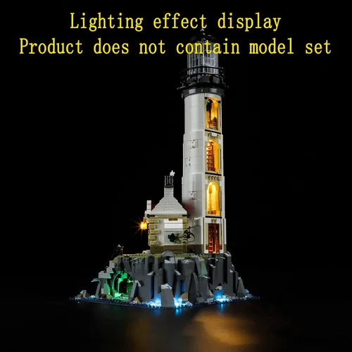 Vista 8 de GEAMENT Kit de luz LED compatible con Lego Motorized Lighthouse - Juego de iluminación para ideas 21335 modelo de construcción