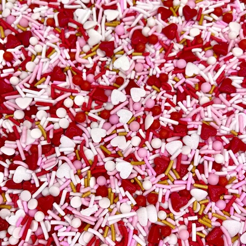 Vista 4 de Manvscakes Mezcla de espolvoreo para servicio de labios Gránulos de San Valentín Gránulos de galletas Gránulos para pasteles Gránulos rosa