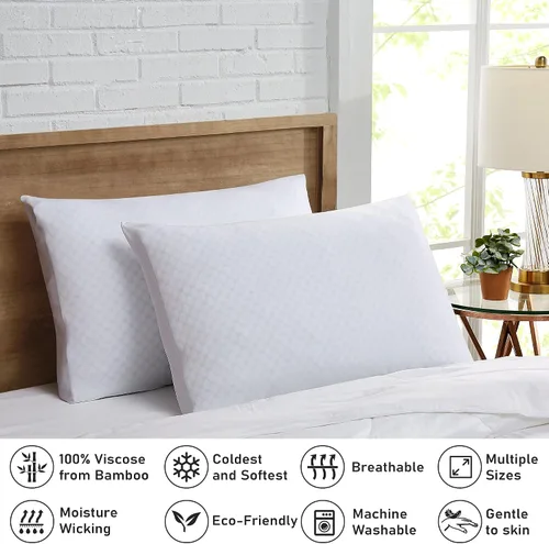 Vista 2 de Juego de 2 fundas de almohada Coldest Pillow Cases – Paquete de 2 fundas de almohada con cierre de sobre, funda de almohada transpirable – 100%