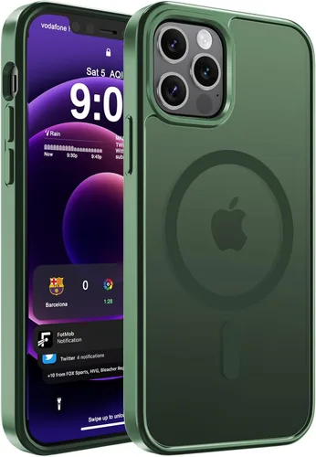 Vista 105 de WRJ Funda magnética mate para iPhone Air de 6.5 pulgadas, [compatible con Magsafe] [protección contra caídas de grado militar], delgada Negro