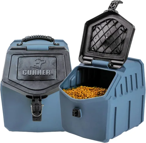 Vista 13 de Contenedor de almacenamiento de comida para perros de 30 libras, contenedor impermeable y hermético para alimentos para mascotas, contenedor