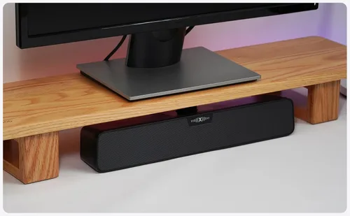 Vista 9 de Altavoces de barra de sonido de computadora para PC de escritorio, Mac, enchufe USB, con cable, altavoces externos para monitor de escritorio