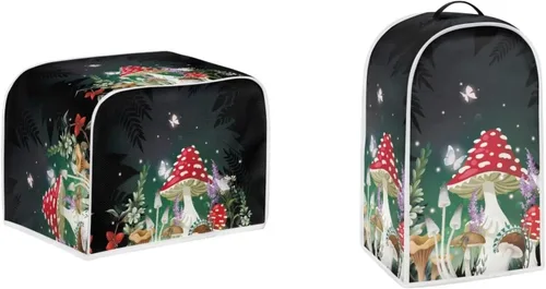 Vista 18 de Cubiertas para tostadoras de murciélagos de 2 rebanadas, protectores decorativos a prueba de polvo, cubiertas de tostadora, resistentes a
