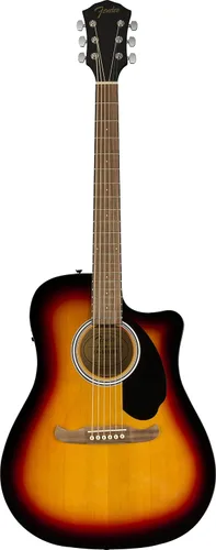 Vista 8 de Fender FA-125CE Dreadnought - Guitarra eléctrica acústica, con 2 años de garantía, natural