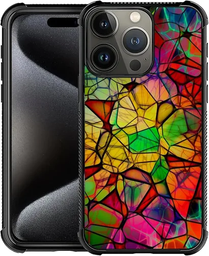 Vista 88 de CARLOCA Funda compatible con iPhone 15, increíble patrón de luz espacial nebulosa para niñas y niños, ultra protección, a prueba de golpes