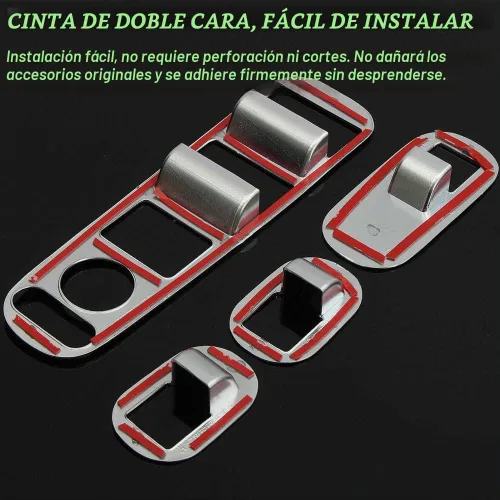Vista 7 de 4 calcomanías decorativas para interruptor de ventana, cubierta de marco, moldura de cerradura de puerta, accesorios interiores para Honda HRV HR-V