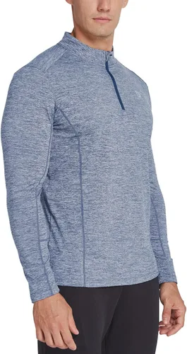 Vista 3 de BALEAF Camisas de correr con cremallera de 14 para hombre, de manga larga, con bolsillo trasero