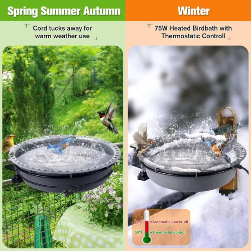 Vista 2 de Saillong Baños para pájaros para exteriores, comedero de agua para colibríes, para jardín, patio, césped, ideal para atraer pájaros