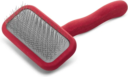 Vista 16 de Chris Christensen Mark VI - Cepillo deslizante de espalda curvada para perros, pasadores de 0.472 in, mango ergonómico de madera de haya ligera