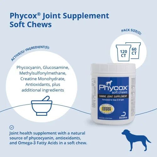 Vista 4 de Phycox Suplemento para articulaciones de perro masticables suaves, 120