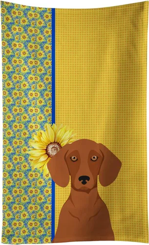 Vista 161 de Caroline's Treasures WDK5313KTWL - Toalla de cocina con diseño de girasoles de verano, color negro y tostado, Airedale Terrier, toalla de mano