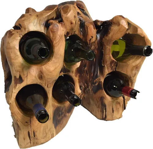 Vista 3 de Greener Valley - Tocones de madera para botella de vino (6 botellas)
