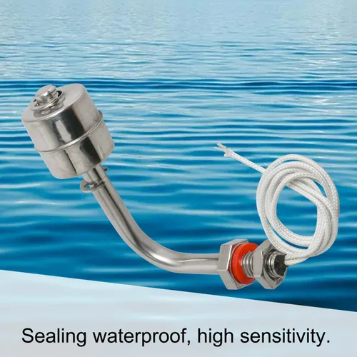 Vista 25 de Aopin Interruptor de sensor de nivel de agua de acero inoxidable, sensor de nivel de líquido, controlador de flotador de bola de plástico para bomba