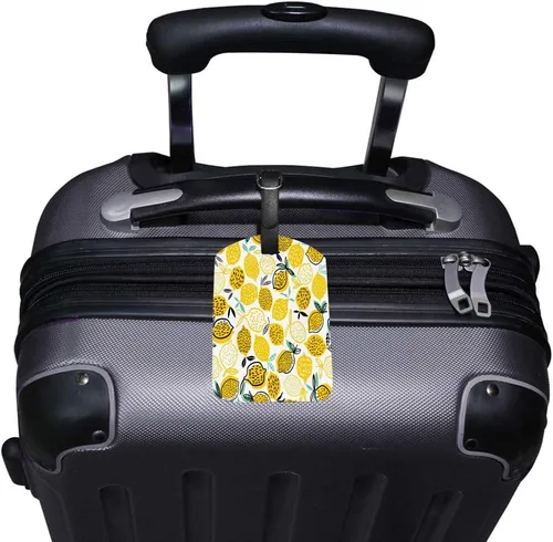 Vista 2 de Guitong Travel Luggage Tag Baggage Tag Backpack Label Suitcase Travel Identifier Smart Leather Lemon Pattern travel business girls boys family trip