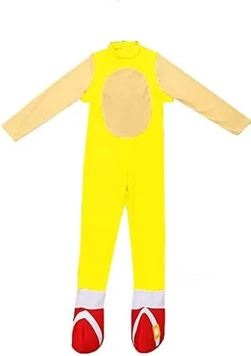 Vista 2 de Woksep Disfraz de erizo amarillo para niños disfraz de dibujos animados con guantestocado