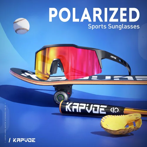 Vista 3 de KAPVOE Youth Polarized Sports Sunglasses Kids Baseball Softball Cycling Glasses UV400 Protection for Boys Girls Age 6-12