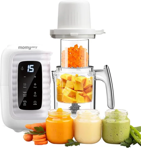 Vista 10 de MOMYEASY Procesador de Alimentos para Bebés, Procesador Multifunción Picador Triturador, Vaporizador de Alimentos para Bebés y Licuadora de Puré