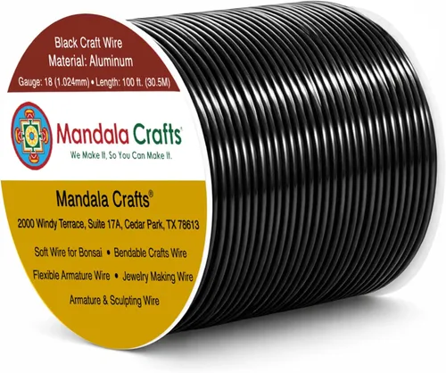 Vista 151 de Mandala Crafts - Alambre de aluminio anodizado de calibre 22 para hacer joyas - 137.2 m de alambre flexible surtido y coloreado - Doble para bonsái