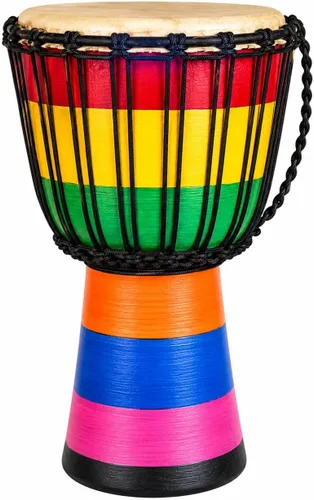 Vista 13 de Tambores Djembe Drum Djembe es un tambor de copa cubierto de piel de cabra con cuerda, tocado por manos estilo África occidental (4x8) Diseñado