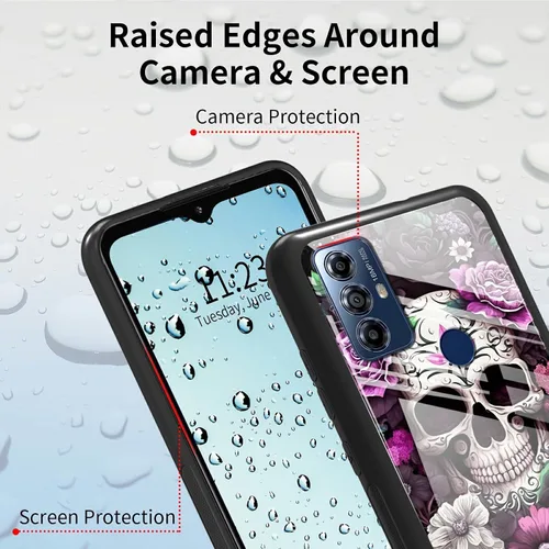 Vista 101 de Funda para Motorola Moto G Stylus 5G 2021 de vidrio templado, funda negra con diseño de mujer negra africana para mujeres y hombres, antiarañazos, a
