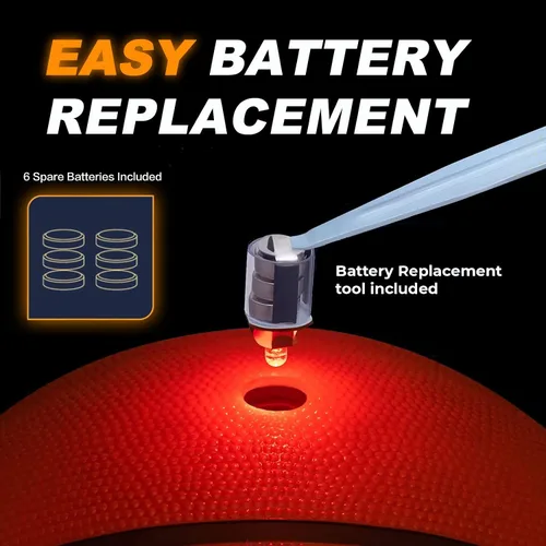 Vista 3 de Baloncesto que brilla en la oscuridad, baloncesto con luz LED, bola brillante nocturna, accesorios de regalo deportivo para niños y niñas de 8 a 12