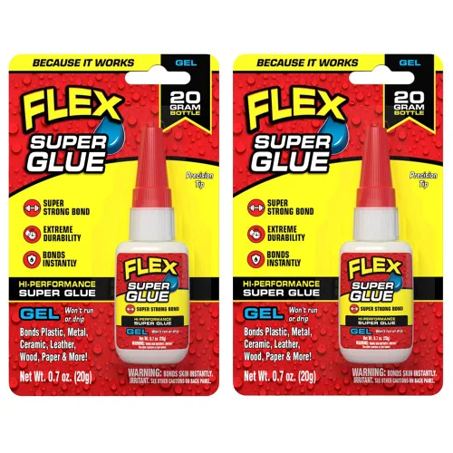 Vista 20 de Flex Super Glue Líquido, Botella de 20 Gramos, Pack de 2, Transparente, Enlace Instantáneo, Secado Rápido, Adhesivo de Cianoacrilatos, Punta