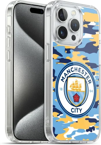 Vista 125 de Head Case Designs Funda de gel con licencia oficial del Manchester City Man City FC Blue Moon Badge Camou [protección de grado militar] compatible